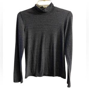 Marine Layer mock neck top charcoal grey lightweight casual women Medium